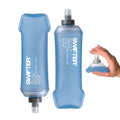 SWIFTER 2x Soft Flask 500ml | Running, Hiking, Cycling Hydration Flask | Collapsible, Leakproof, Reusable | Matt Finish, Sky Blue - size: 500ml (x2) (Standard Cap)
