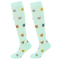 Junely Compression Socks for Women Knee High Stockings Funny Cute - color: A06blue Cat