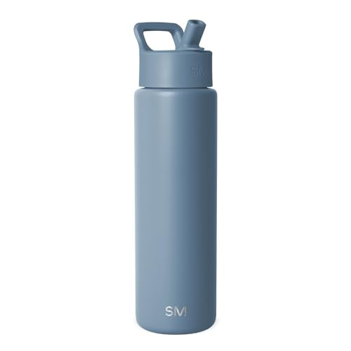 Simple Modern Insulated Water Bottle with Straw | 30oz | Blue - color: Blue Dune (Pack of 1), style: 30oz