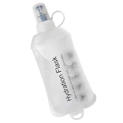 WILDREEDS 250ml Soft Flask, TPU Collapsible Soft Water Bottle for Hydration Pack, Running Vest, Folding Water Bottle for Hiking Cycling Climbing-1Pcs, White - color: 250ml White
