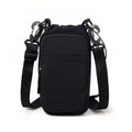 Bokelai Water Bottle Holder Bag with Strap Lightweight Crossbody Carrier Sling Bag for Hiking Camping Travelling Water Bottle Sleeve Gym Accessories - color: Black