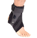 Ankle Brace with Side Stabilizers, Black Nylon and Thick Plastic Side Support Bar for Left and Right Foot Men and Women of Sprain Recovery (Black, X-Large)