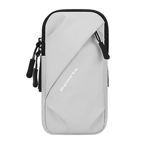 Cell Phone Armband Wrist Bag, Universal Fit, Water Resistant, Breathable, Phone Holder for Running Cycling Climbing Hiking Gym,Fits The Arm, Firm and Does Not Slide (Grey) - color: Grey
