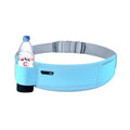 Running Hydration Belt with Water Bottle Holder for Men Women, Bounce-Free Phone Storage Waist Pack, Reflective Adjustable Marathon Belt for Jogging Trail Running,Fits All Phones (Light Blue) - color: Light Blue