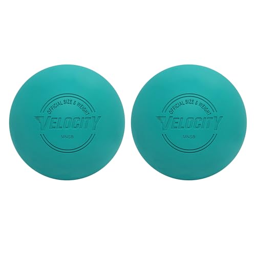 Velocity Lacrosse Balls - 1, 2, 3, 6, 12, 18, 24, 36, 60 and 120 Packs - for Practice, Official NFHS and College Approved Size - color: Teal, size: 2 Balls, style: Practice Ball