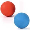 Massage Lacrosse Balls 2 Pack, Rubber Trigger Point Therapy Balls for Deep Tissue Myofascial Release, Plantar Fasciitis & Muscle Soreness Relief, Portable Pain Relief Tool (Blue and Red) - color: Blue and Red