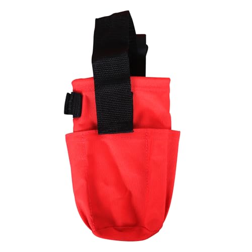 Spray Can Holder, Waterproof Spray Paint Can Holster, Heavy-Duty Spray Bottle Tool Belt Clip with Storage Pockets for Construction, Painting & Land Surveying, Red (Without Zipper)
