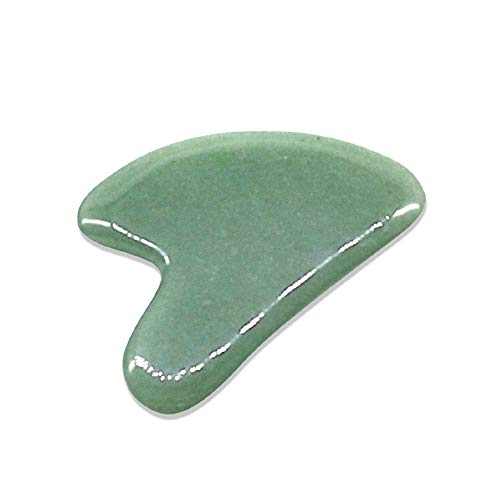 Gua Sha Facials Tools for Jaw Massage Tools Board Natural Jade Stone for SPA Acupuncture Therapy Trigger Point Treatment - style: P