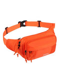 WATERFLY Fanny Pack Waist Bag: 2.5L Large 5 Zipper Pockets for Women Men - color: Orange