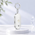 Personal Safety Alarm for Women, 130dB Rechargeable Keychain Alarm with Bluetooth SOS Alerts, Dual Speakers, Strobe Light, Low Battery Reminder, USB-C Emergency Siren for Travel(White) - color: White