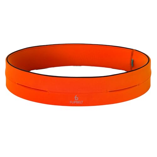 FlipBelt Classic Running Belt, Phone Holder for Running, Money Belt Pouch - color: Neon Punch, size: Extra Small