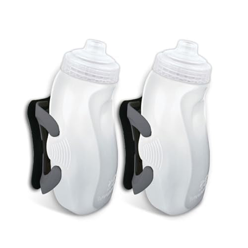 Amphipod RunLite Xtech Hydration System, 2x10.5oz Bottles, Jett-Lock Cap - color: Clear/Charcoal