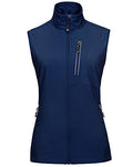 33,000ft Women's Lightweight Running Vest with 6 Pockets for Travel Golf - color: Deep Blue, size: Large