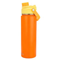 Drinco Stainless Steel Water Bottle Spout Lid Vacuum Insulated Double Wall Water Bottle Wide Mouth Leak Proof Keep Cold Sport Camping Hiking (22oz Citrus) - color: 22oz Citrus
