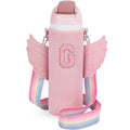 Use for Owala 24oz Crossbody Water Bottle Holder Sling Carrier Bag with Strap, Water Bottle Crossbody Bag Women Girl(G, Pink, 24oz) - style: G
