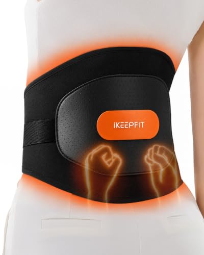 IKEEPFIT Portable Heating Pad for Back Pain Relief, FSA Eligible HSA Gift - color: A-black
