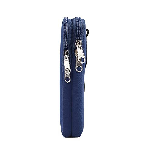 Dual Layer Universal Neoprene Cell Phone Sleeve, Zip Wallet Belt Loop Holster for iPhone 17 16 15 14 13 12 11 Pro Max Samsung Galaxy A17 16 S26 Ultra Google Pixel 10 Pro XL OnePlus 15 (Blue) - color: Blue