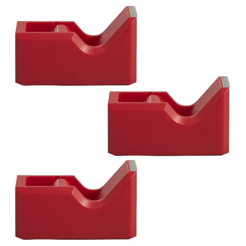 JAM PAPER Colorful Desk Tape Dispensers - Red - 3/Pack - color: Red, size: Pack of 3
