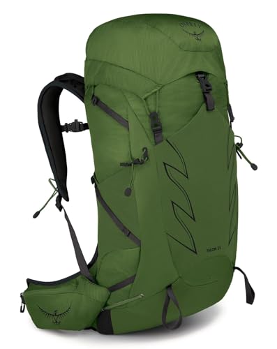 Osprey Talon 33L Men's Hiking Backpack with Hipbelt, Green Belt/Black, S/M - color: Green Belt/Black, size: Small-Medium
