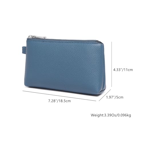 Small Makeup Bag for Purse, Leather Cosmetic (Brussels Sprouts) - color: PU/Brussels Sprouts