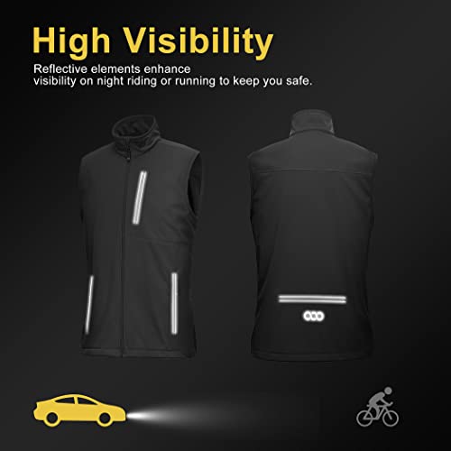 33,000ft Men's Windproof Lightweight Golf Vest Outerwear Sleeveless Jacket - color: Grey, size: X-Large