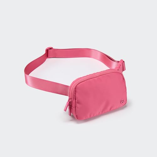 Pander Nylon Fanny Pack for Women, Two-Way Zipper Crossbody Bag - color: Hot Pink