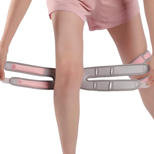 Patella Knee Brace for Women & Men, Patellar Tendon Support Strap for Running, Basketball, Tennis, Gym, Relief for Meniscus Tear, Arthritis, Injury Recovery (1, Pink)