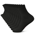 Compression Running Ankle Socks Men & Women 6 Pairs Quarter Cycling Socks - color: Black, size: Large-X-Large