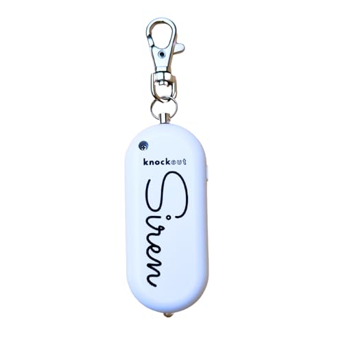Knockout Siren - Marble - Personal Security Alarm Keychain - Rechargeable - Easy to Use - Super Loud - 130 DB - LED Flashlight - Emergency Safety Alarm for Women, Men, Children, Elderly - TSA Approved - color: Marble