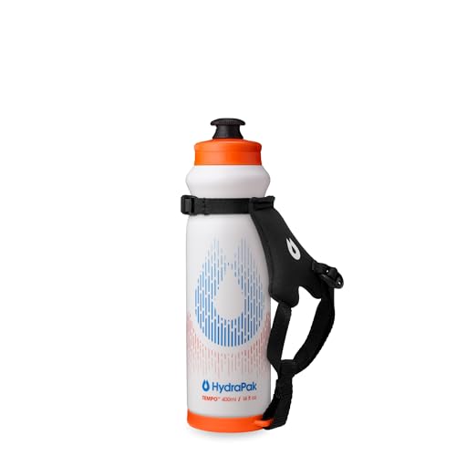 HydraPak Tempo Pro Handheld Running Squeeze Bottle (400ml, White) - color: White, style: 400ml