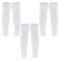 phnydreg 3 Pairs Leg Sleeve Shin Pre Cut Socks for Kids Youth Men Women Soccer Running Cycling - color: White