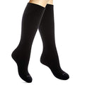 SocksLane Cotton Compression Socks, 15–20 mmHg Graduated Support, Knee-High Medical Compression (Black S/M) - color: Black, size: Small/Medium (1 Pair)