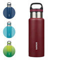 BJPKPK 18oz Insulated Water Bottle Stainless Steel Water Bottle with Handle - color: Deep Red, size: 18 Ounces
