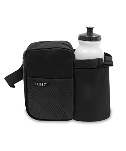 Everest Sports Bottle Waist Pack, Black, One Size - color: Black