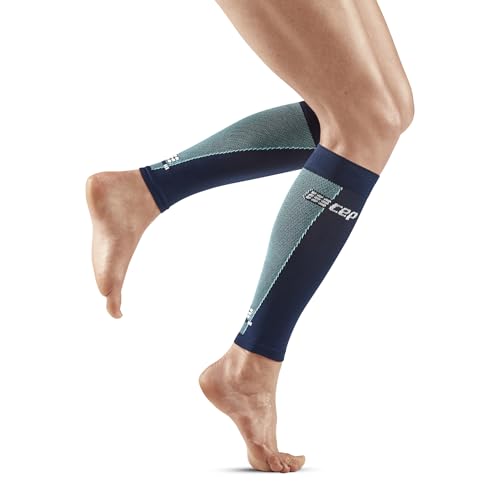 CEP 2024 Women's Ultralight Compression Calf Sleeves - 20-30mmHg Athletic Running Performance - color: Blue/Light Blue, size: 4