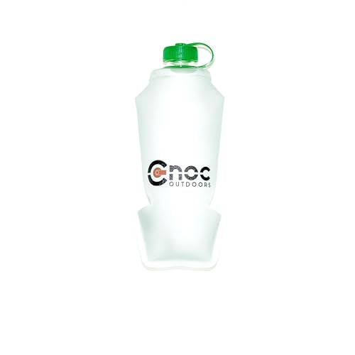 Cnoc Outdoors HydriamX Durable 350ml Collapsible Flask, 28mm Thread Narrow Mouth, Hot Liquid Compatible - color: Green, size: 11.8 Ounces