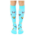 Living Royal Compression Socks - Graduated Compression 15-20mmHg, Padded Cushion Bottom Fun Socks, Moisture-Wicking - color: Dog