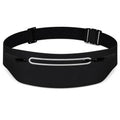 Slim No-Bounce Running Belt - Waterproof Exercise Waist Pack for Marathons, Hiking & Dog Walking - Hidden Travel Money Belt for Phones - color: Black