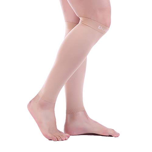 Doc Miller Compression Calf Sleeve for Men & Women, 20-30mmHg - color: Skin/Nude, size: Small REGULAR