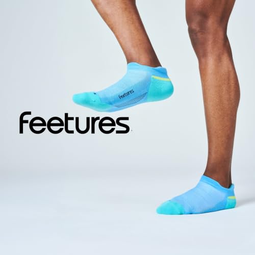 Feetures Elite Max Cushion No Show Tab Ankle Sock - color: Arctic Blue (1 Pair), size: Large