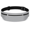 Slim No-Bounce Running Belt - Waterproof Exercise Waist Pack for Marathons, Hiking & Dog Walking - Hidden Travel Money Belt for Phones - color: Grey