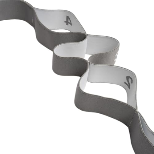 2-Pack 11-Loop Stretch Bands, Adjustable Stretch Strap for Yoga, Pilates, Dance, Ballet, Gymnastics, Flexibility, Leg Stretching, Physical Therapy & Stretching Equipment for Home Workout & Mobility - color: Gray+Blue