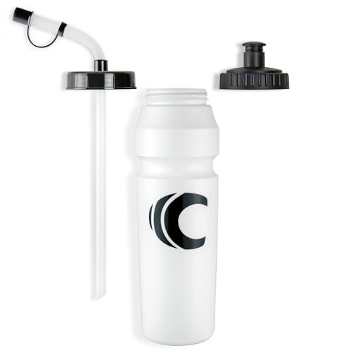 Cannon Sports 1 Liter Sports Water Bottle, 2 Lids, BPA-Free (White) - color: White