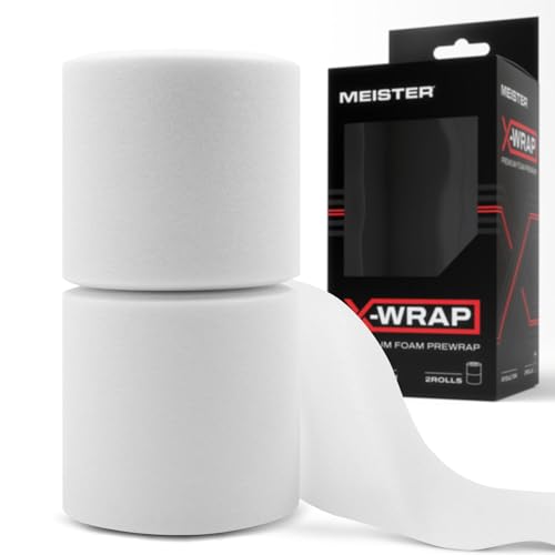Meister X-Wrap Premium PreWrap - XL Underwrap for Athletic Tape - 30 Yards x 2.75" - White - 2 Rolls - color: White
