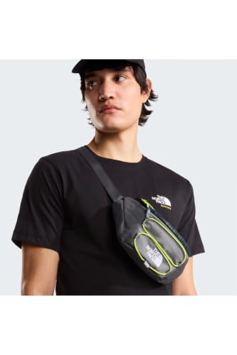 THE NORTH FACE Jester Lumbar Pack | Fanny Pack With Water Repellent Finish, 2.2 Liters, Crossbody Adjustable Strap - color: Anthracite Grey/Smoked Pearl/Fizz Lime