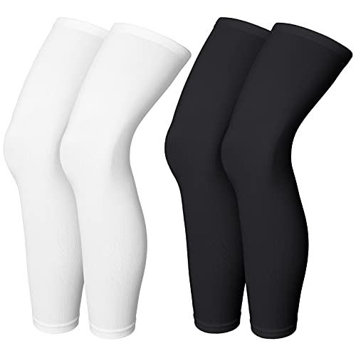 Skylety Compression Leg Sleeves Men Women - color: Black and White, size: XX-Large