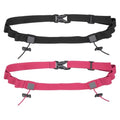 Bib Belt Race Belt Triathlon Number Holder 2Pcs Black/Rose Red - color: Black/Rose Red
