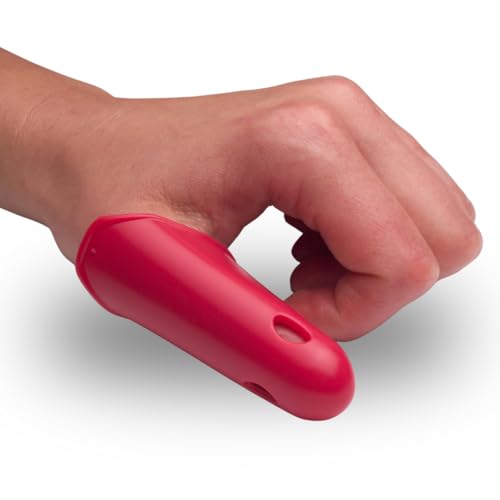 Thumbsavers Massage Tool for Deep Tissue and Trigger Point Massage – Thumb and Joint Support for Massage Therapists, Chiropractors and Physical Therapists – Hand Protection Aid (Small, Red) - size: Small
