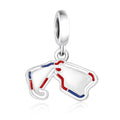 F1&Famous Race Racetrack Charm for Bracelet Necklaces, S925 Sterling Silver Charms, UK Brazil Spain Race Track Charms Jewelry Racing Souvenirs Gift - color: Race Racetrack Q4092