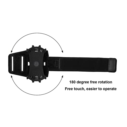 360 Rotatable Phone Holder for Running Armband with Headphone Data Cable Storage Layer, Breathable Sweat Proof Smart Phone Armband for 4-6.7 Inch Phone, Silicone Arm Band